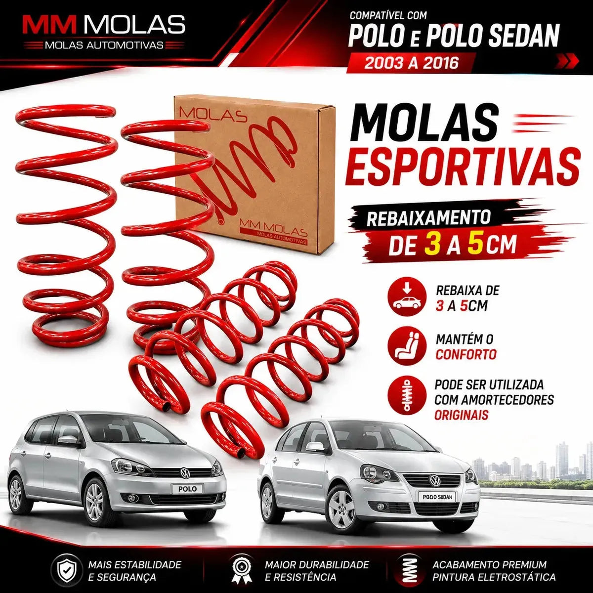 Mola Esportiva Vw Polo (2.0) G2 2003 Até 2016
