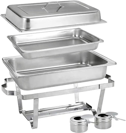 Rechaud metálico para buffet com cuba de 12 litros