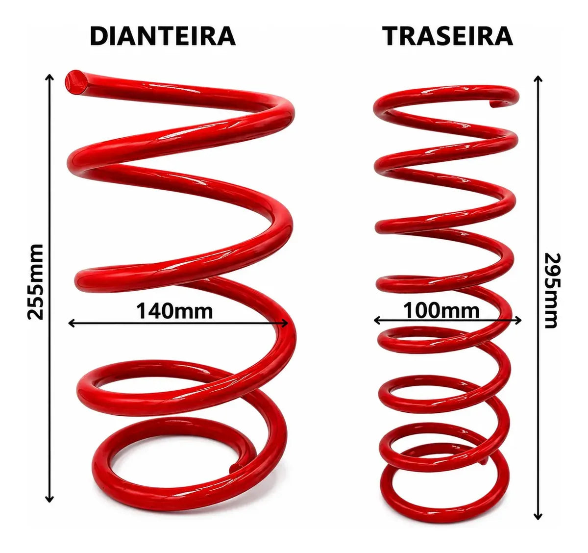 Kit 4 Molas Esportivas Gol G2 / G3 / G4 1.6 E 1.8 Mm Molas