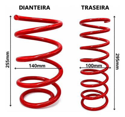 Kit 4 Molas Esportivas Gol G2 / G3 / G4 1.6 E 1.8 Mm Molas