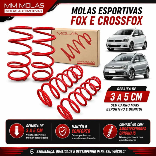 Kit 4 Molas Esportivas Do Fox Crossfox 1.0 E 1.6 2003 A 2021