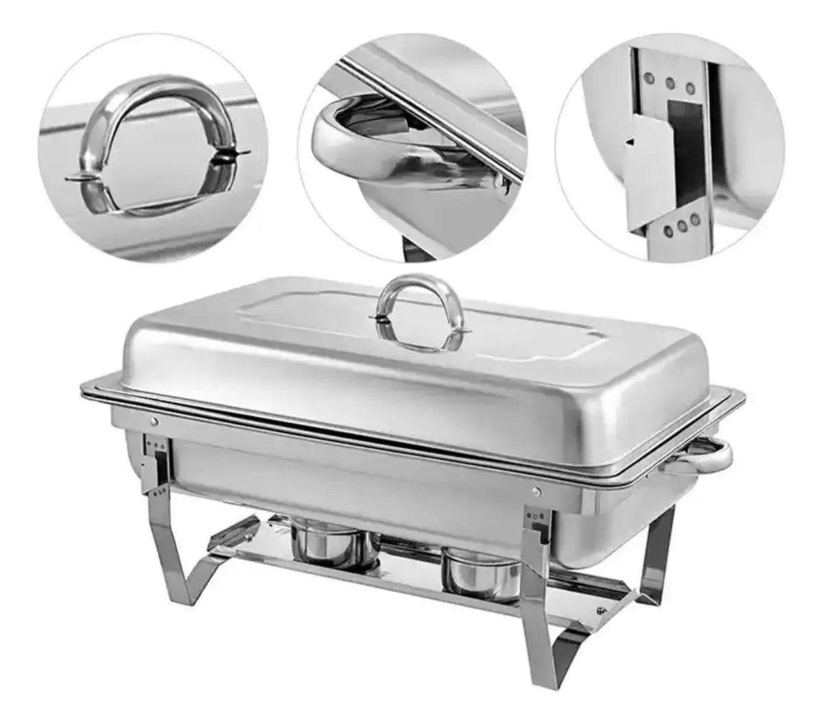 Rechaud  em aço inoxidável  6 Cubas