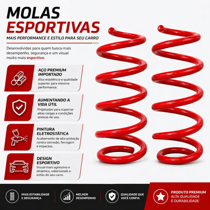 Kit 4 Molas Esportivas Gol G2 / G3 / G4 1.6 E 1.8 Mm Molas