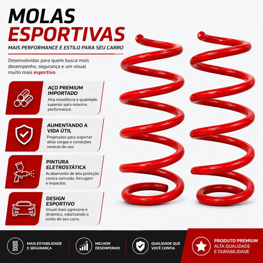 Kit 4 Molas Esportivas Gol G2 / G3 / G4 1.6 E 1.8 Mm Molas