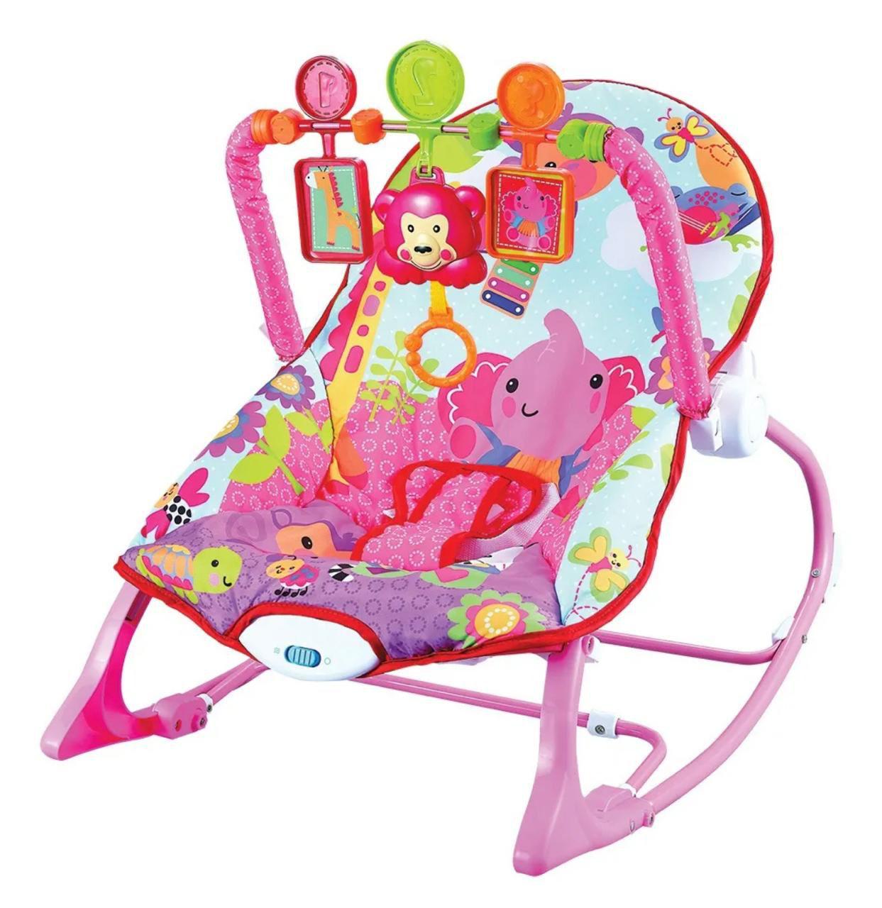 Cadeira Musical Vibratória Bebê Funtime Maxibaby 18kgs Rosa