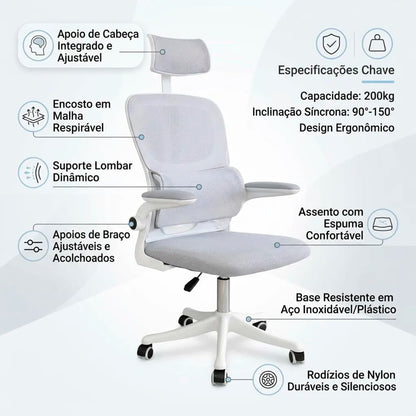 Cadeira Escritório Ergonômica Giratória